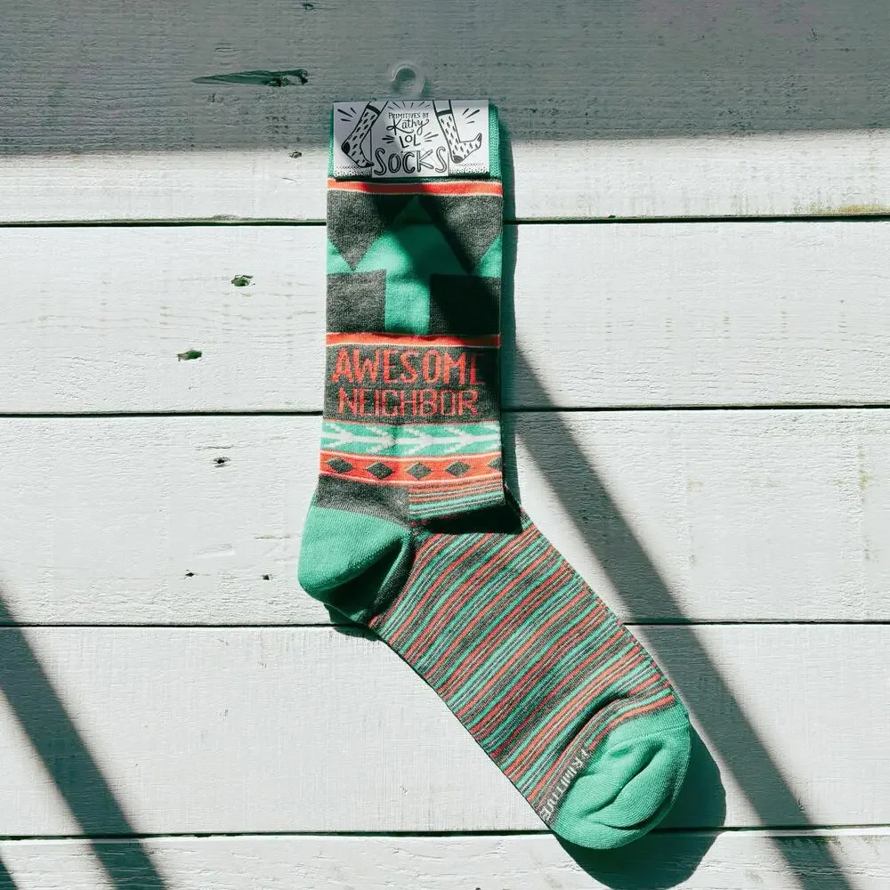 Awesome Neighbor Socks | Unisex Funny Gift Socks | Gift for Her
